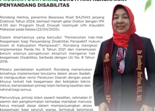 Riset Rondang Herlina: Suaranya untuk Hak Keagamaan Disabilitas