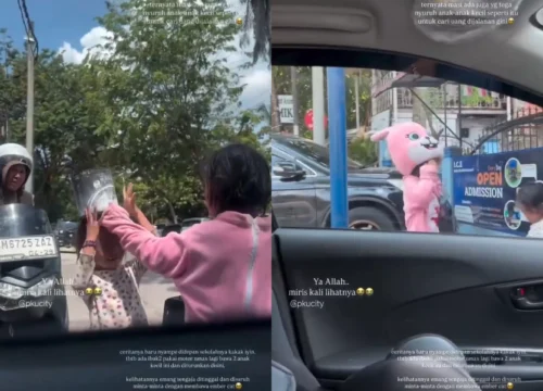Aksi Mengemis Dua Anak di Pekanbaru, Ibu Tega Turunkan dari Mobil